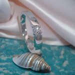 Iselin alliansering i hvitt gull med diamant - 8501015