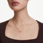 Swarovski smykke Constella pendant Crystal pearl, Round cut, White, Rose gold-tone plated - 5728589