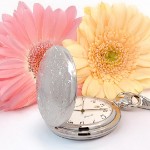 Bonett lommeur quartz m/mønster inkl. kjede - 428CM