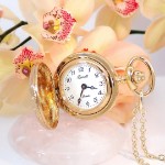 Bonett lommeur anhengsur double m/lokk inkl. kjede - 418D