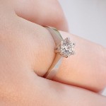 Forlovelsesring Margrete med Oval Lab Grown diamant i 0,50 ct og River (D) -VS1 - LAB1611650RVHV