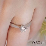 Forlovelsesring Margrete med Oval Lab Grown diamant i 0,40 ct og River (D) -VS1 - LAB1611640RVHV