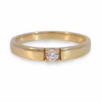 Iselin alliansering med diamant i gult gull- 85010070