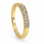 Alliansering i 14 karat gult gull med diamanter - 85050700
