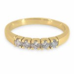 Alliansering i 14 karat gult gull med diamanter - 85050700
