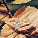 Forlovelsesring med Oval Lab Grown diamant i 0.70 ct og River (E) -VS2 - LG070gg