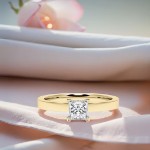 Forlovelsesring med prinsesse slip lab grown diamant - 0,70 ct River - VS - 200628