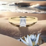 Forlovelsesring med Lab Grown diamant i smaragd slip - 0,70 ct River - VS - 200625