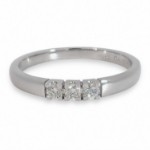 Alliansering i hvitt gull med tre diamanter - 8503050