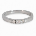 Iselin alliansering i hvitt gull med diamanter - 8503070