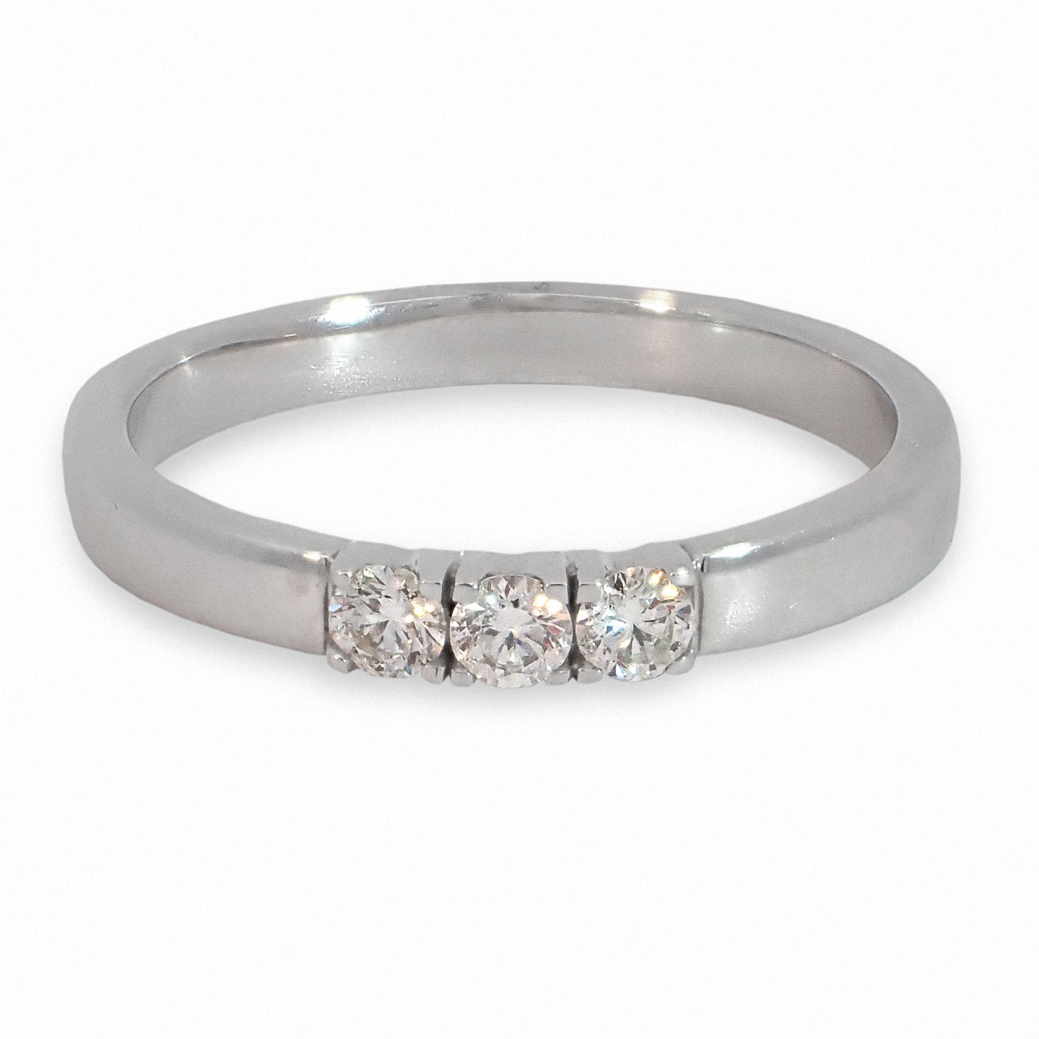 Iselin alliansering i hvitt gull med diamanter - 8503070