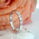 Iselin alliansering 585 / 14 karat hvitt gull med 0.05 ct. TW-Si - 8503070