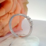 Iselin alliansering i hvitt gull med diamanter - 8503070
