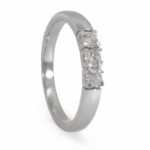 Iselin alliansering i hvitt gull med 3 diamanter - 8503010