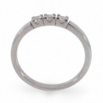 Iselin alliansering i hvitt gull med 3 diamanter - 8503010