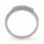 Iselin alliansering i hvitt gull med 5 diamanter - 8505050