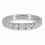 Iselin alliansering i hvitt gull med diamanter- 8505010