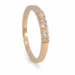 Alliansering i 14 k gult gull med diamanter - 85050300