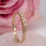 Alliansering i 14 k gult gull med diamanter - 85050300