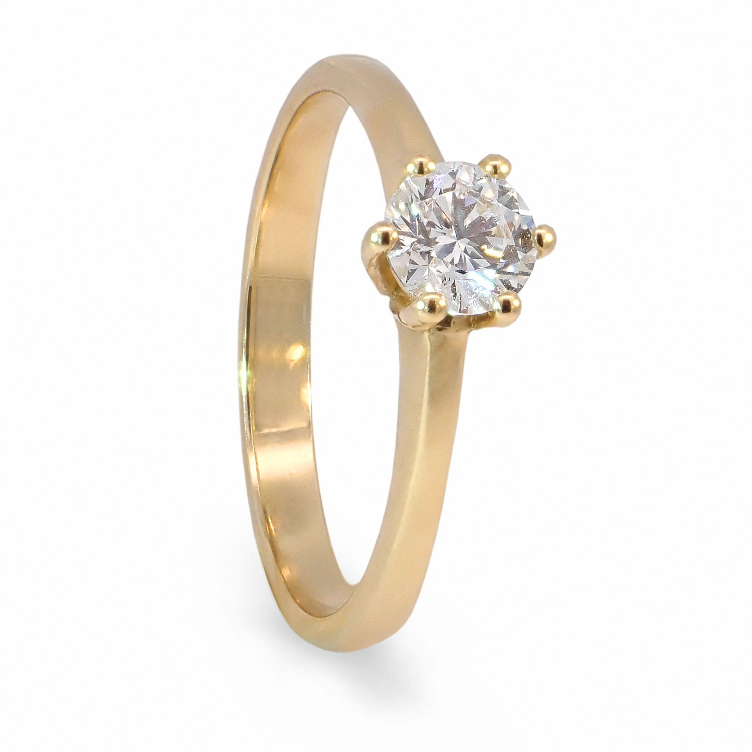 Forlovelsesring med Lab Grown diamant 0,40 ct D-VSi 14kt gult gull. Diona - 180010400LAB