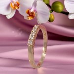 Alliansering i 14 k gult gull med diamanter - 85050300