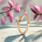 Forlovelsesring med Lab Grown diamant 0,40 ct D-VSi 14kt gult gull. Diona - 180010400LAB