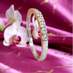 Iselin alliansering 585 / 14 karat hvitt gull med 0.15 ct. TW-Sl - 8505030