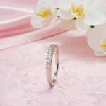 Iselin alliansering 585 / 14 karat hvitt gull med 0.15 ct. TW-Sl - 8505030