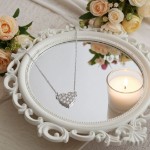 Diamantsmykke i hvitt gull -151152