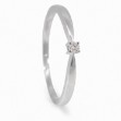 Diamantring forlovelsesring i hvitt gull 0,03 ct W-Si