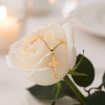 Kors i gult gull 14kt, lengde 23 mm - 0184584