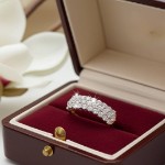 Diamantring i 14kt gult gull med 0,10 ct W-Si - 57336