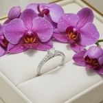 Kjærlighetsring i 14kt hvitt gull med 0,44 ct W-Si - 57205