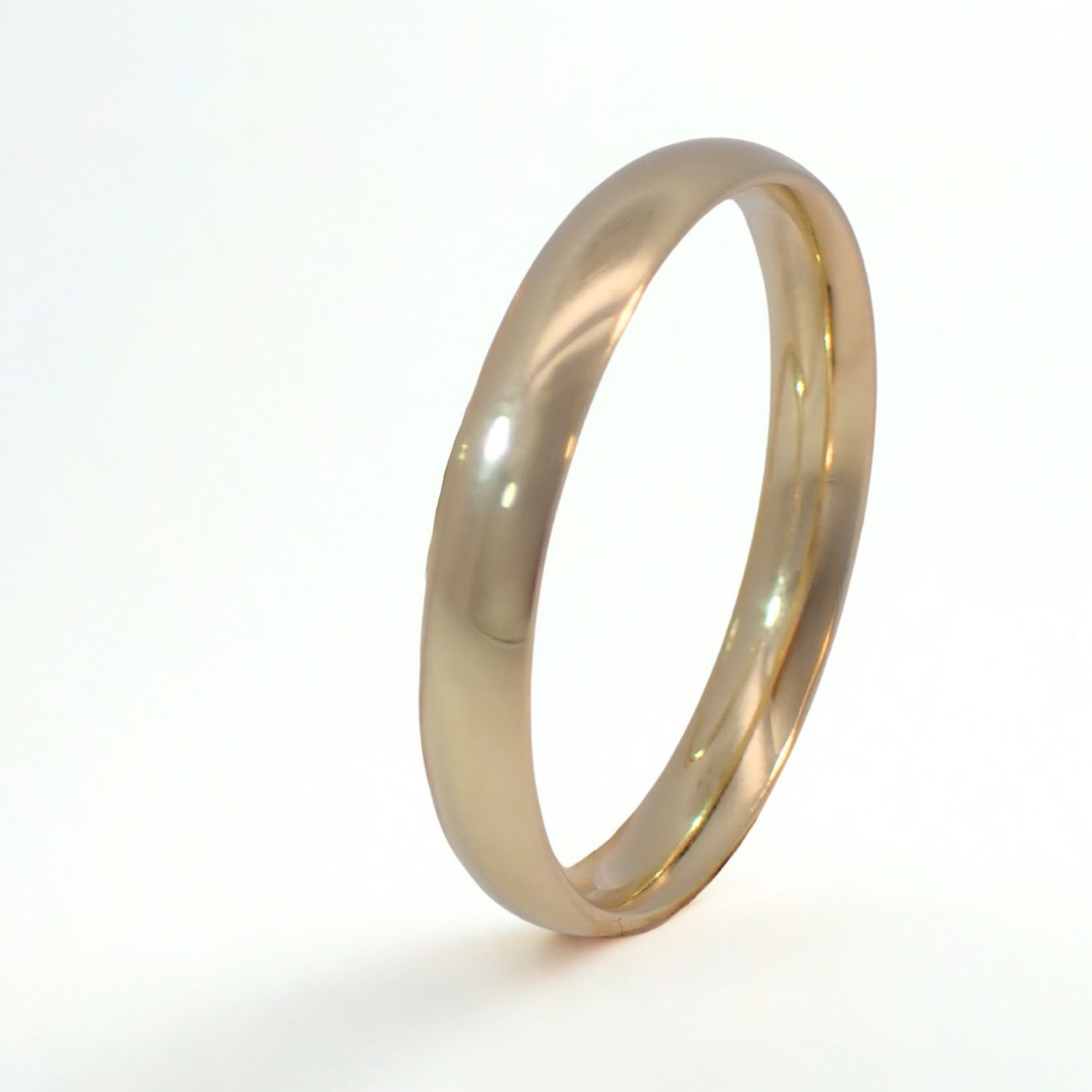 Giftering i gult gull 14kt, 3 mm, modell 167. RUBIN - 1230