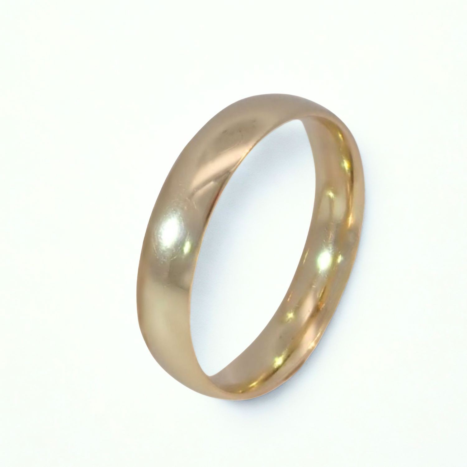 Giftering i gult gull 14kt, 4 mm, modell 167. RUBIN - 1240