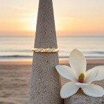 Diamantring i 14kt gult gull med 0,01 ct W-Si - 57575