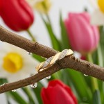 Diamantring i 14kt gult gull med 0,01 ct W-Si - 57575