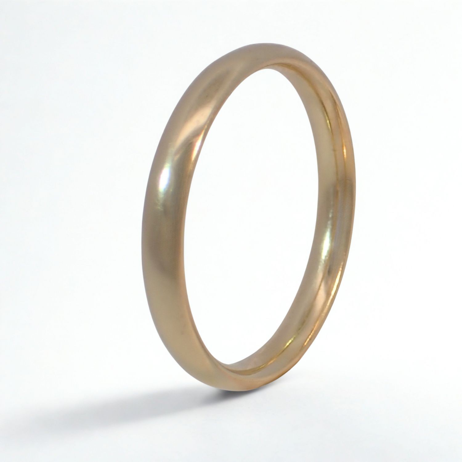 Giftering i gult gull 14kt, 3 mm, modell 803. RUBIN - 1430