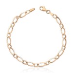 Armbånd i gult gull 14kt, 20.3 cm - 17012