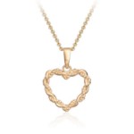 Smykke hjerte i gult gull 14 kt - 27524