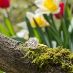 Diamantring med 0.46ct, gult gull 18 kt - 159140gg