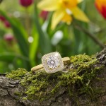 Diamantring med 0.56 ct, gult gull 18 kt - 159150gg