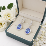 Swarovski øredobber Constella drop, Oval cut, hvitt - 5671817