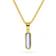 Gullanheng med sky blue kvarts (halvedelsten) - 52841
