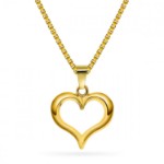 Hjerteanheng i gult gull - 52856