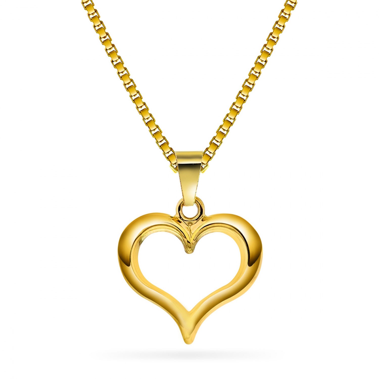 Hjerteanheng i gult gull - 52856