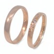 Gifteringer i nøttefarget gull 14 kt, 3 mm & 3.5 mm. GERSTNER - 31313