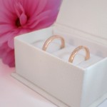 Gifteringer i nøttefarget gull 14 kt, 3 mm & 3.5 mm. GERSTNER - 31313