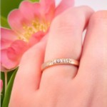 Gifteringer i nøttefarget gull 14 kt, 3 mm & 3.5 mm. GERSTNER - 31313