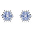 Swarovski Magic stud earrings Snowflake, Blue, Rhodium plated - 5734242